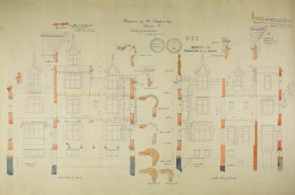 William Borden Residence, Chicago, Illinois, Construction Details, 1885/86. Creator: Richard Morris Hunt.
