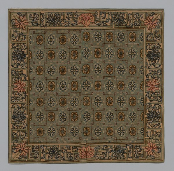Cushion Cover, China, Qing dynasty (1644-1911), c. 1900. Creator: Unknown.