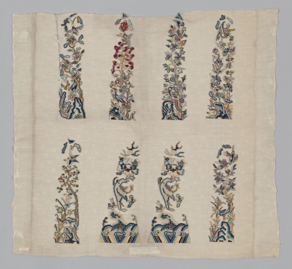 Panel (Furnishing Fabric), China, Qing dynasty (1644-1911), 1850/1900. Creator: Unknown.