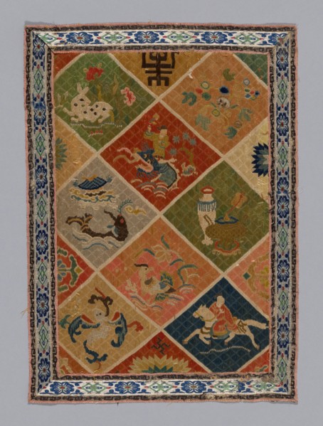 Panel (Dress Fabric), China, Qing dynasty (1644-1911), 1875/1900. Creator: Unknown.