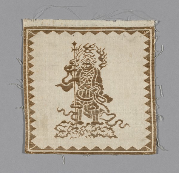 Fragment (Shitenno from Kesa), Japan, Meiji period (1868-1912), 1875/1900. Creator: Unknown.