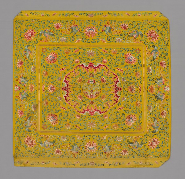 Cushion Cover, China, Qing dynasty (1644-1911), 1800/50. Creator: Unknown.