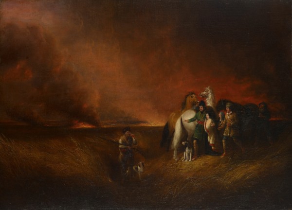 The Prairie on Fire, 1827. Creator: Alvan Fisher.