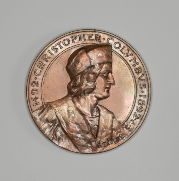 Two Medals Depicting Columbus, 1892. Creator: Unknown.