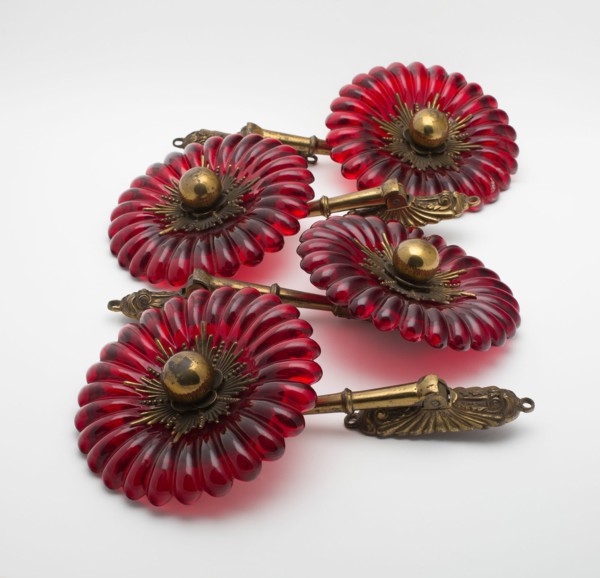 Group of four tie backs, 1860/1900. Creator: Unknown.