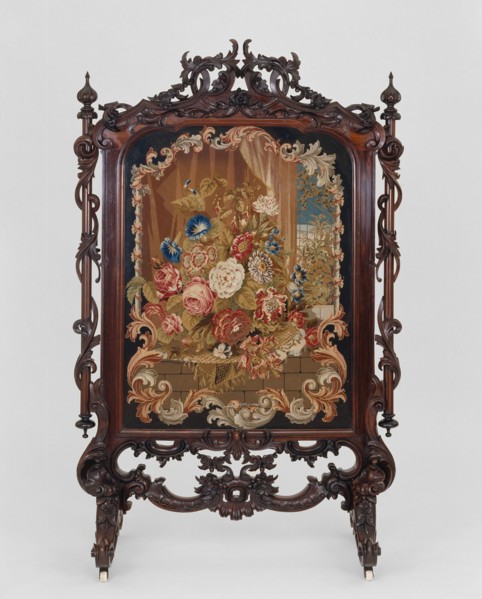 Fire Screen, c. 1855. Creator: Unknown.