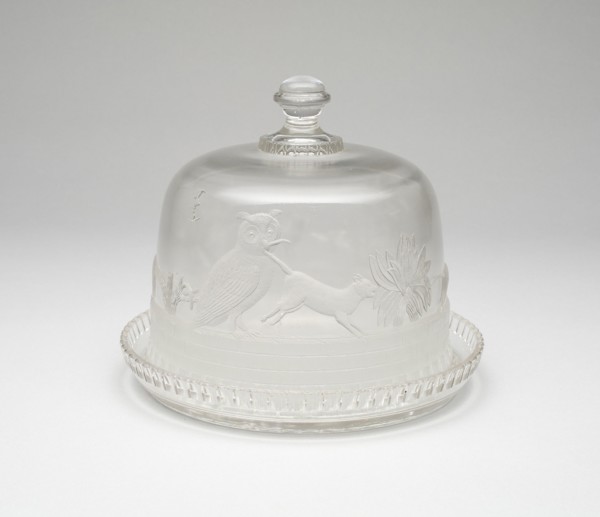 Owl and Pussycat covered tray, 1870/1900. Creator: Unknown.