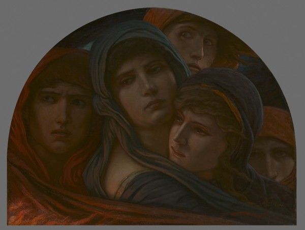 A Glimpse into Hell, or Fear, 1888/98. Creator: Elihu Vedder.
