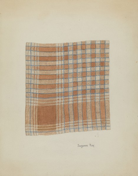 Woven Napkin, c. 1937. Creator: Suzanne Roy.