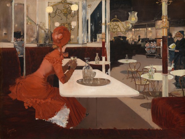 In the Café, 1882-84. Creator: Fernand Lungren.