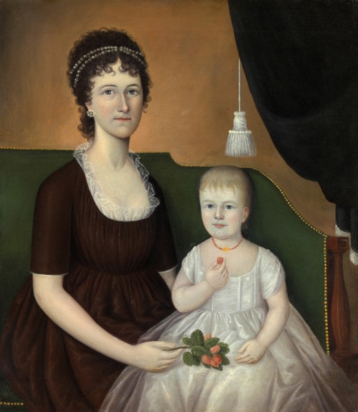 Elizabeth Grant Bankson Beatty (Mrs. James Beatty) and her daughter Susan, c. 1805. Creator: Joshua Johnson.