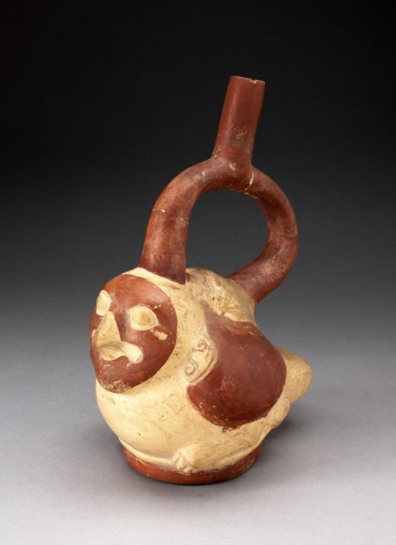 Handle Spout Vessel in the Form of a Bird, 100 B.C./A.D. 500. Creator: Unknown.