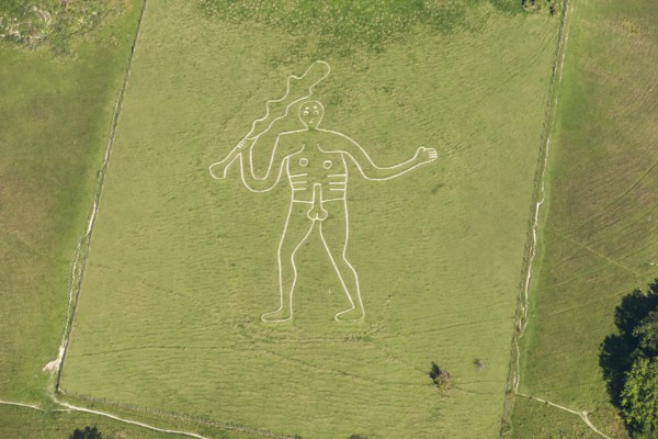 The Cerne Abbas Giant chalk hill figure, Dorset, 2015. Creator: Historic England.