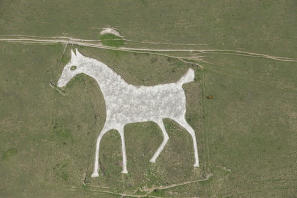 Alton Barnes White Horse hill figure, Wiltshire, 2015. Creator: Historic England.