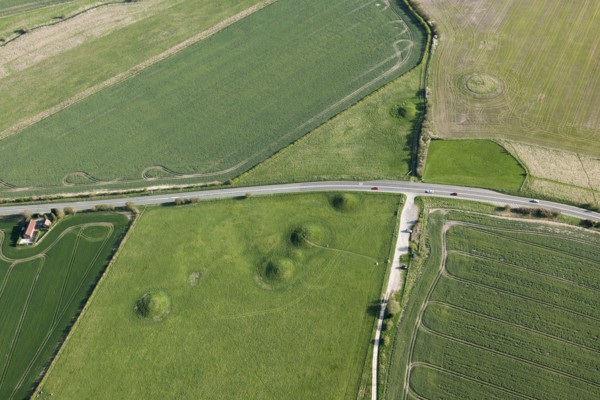 Overton Hill round barrow cemetery and The Sanctuary, Wiltshire, 2015. Creator: Historic England.