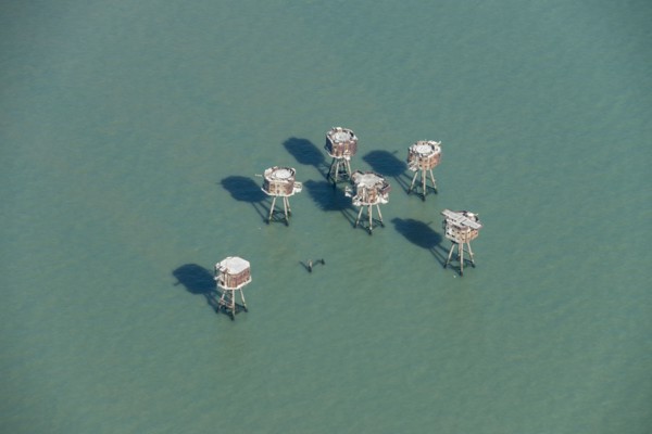Shivering Sands Army Fort, World War II anti-aircraft defences, Thames Estuary, 2015 Creator: Historic England.