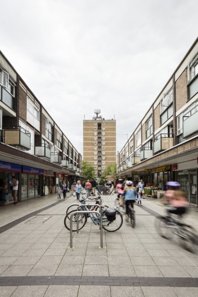 Queensway, looking towards The Towers, Stevenage, Hertfordshire, 2017. Creator: Patricia Payne.