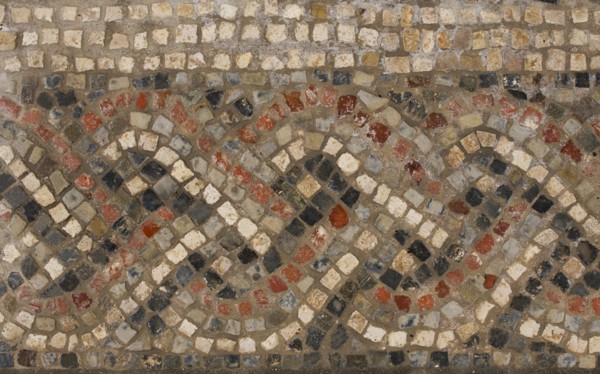 Mosaic, Great Witcombe Roman Villa, Gloucestershire, 2018. Creator: James O Davies.