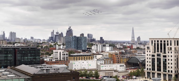 General view of the London skyline looking south-east from King's Cross, 2018. Creator: James O Davies.