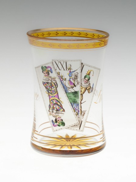 Beaker with Tarot Cards, Vienna, c. 1820.