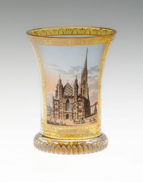 Beaker with St. Stephen's Cathedral, Vienna, Vienna, c. 1830.
