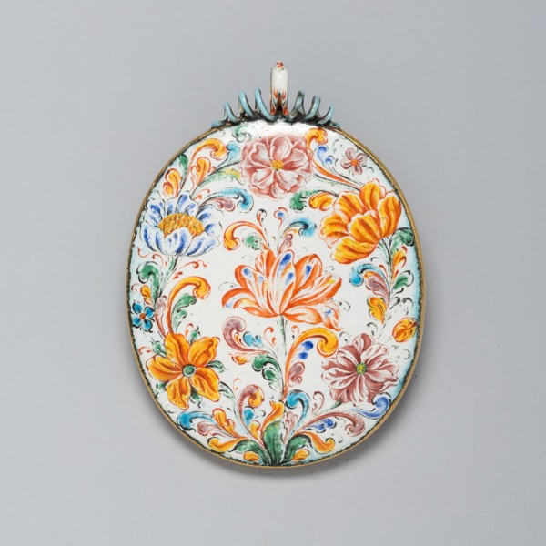 Portrait Miniature with Enameled Frame, France, 1625-1675.