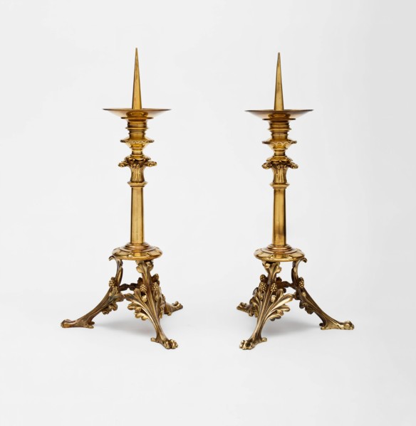 Pair of Altar Candlesticks, Paris, 1862.