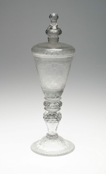 Goblet with Cover, Brunswick, c. 1750.  Johann Heinrich Balthasar (German, active 18th century)