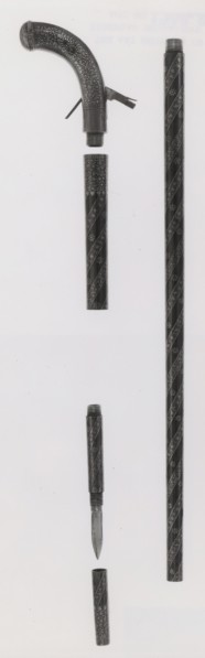 Combined Walking-Cane, Gun, Pistol, Sword, and Dagger, India subcontinent, mid-19th century.