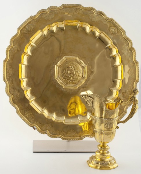 Ewer and Basin, Augsburg, c. 1720.
