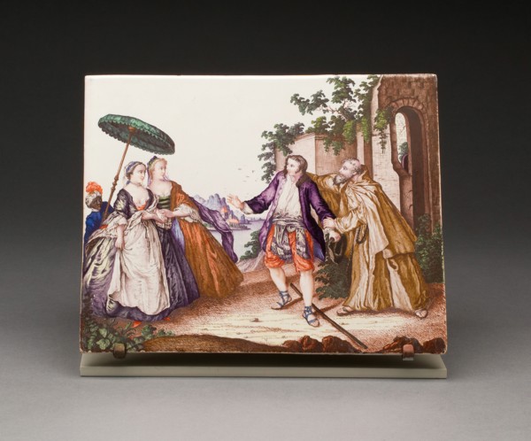 Plaque: The Geese of Brother Phillippe (Les Oies du Frere Philippe), Germany, c. 1750.