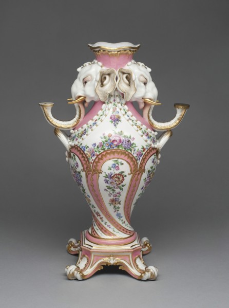 Elephant Candelabrum Vase (Vase à Tête d'Eléphant), Sèvres, 1757/58.