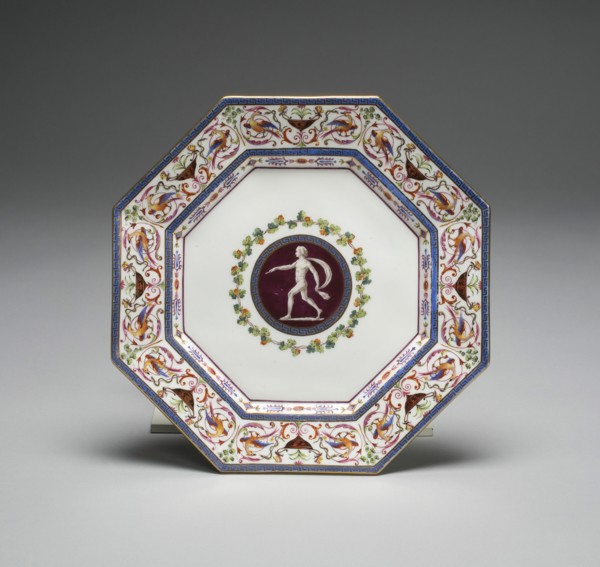 Plate from the Arabesque Service, France, 1785.