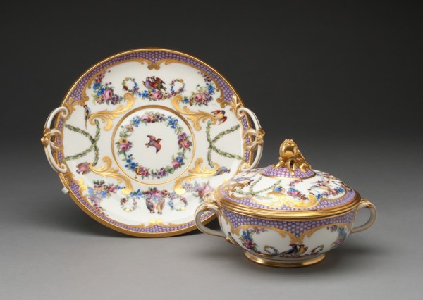Covered Bowl and Stand (Écuelle), Sèvres, 1779.