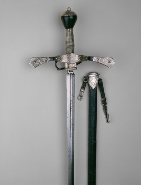 Sword with Scabbard for an Officer in the Bodyguard of the Elector of Saxony, Dresden, c. 1580.
