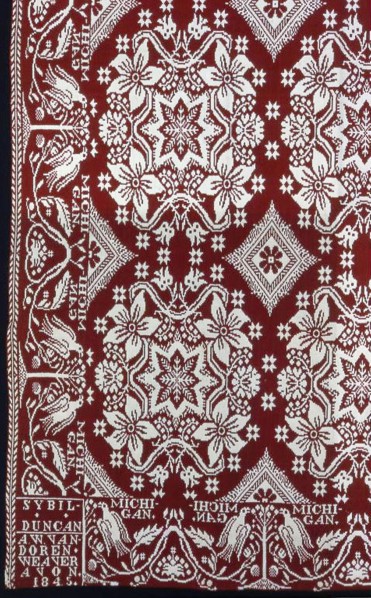 Coverlet, Michigan, 1845.