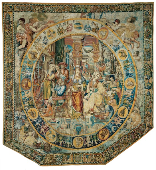 February from The Medallion Months, Flanders, before 1528. Circle of Bernard Van Orley.