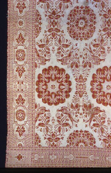 Coverlet, United States, 1841. Attributed to Charlotte Purchase Thornton.