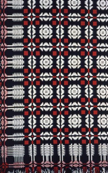 Coverlet, United States, c. 1840. Attributed to Mrs. Woodcock.