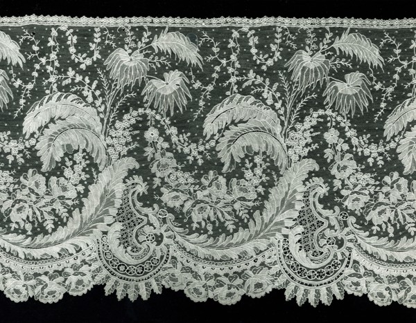 Flounce, Belgium, 1860s.