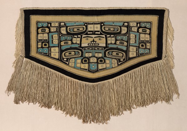 Dance Blanket with Diving Whale and Raven Motifs, Northwest Coast, Late 19th century.