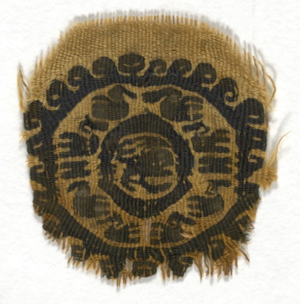 Roundel, Egypt, Roman period (30 B.C.- 641 A.D.), 6th century.