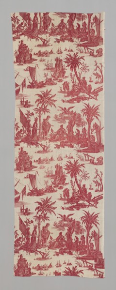 L'Hommage de l'Amérique á la France (America's Tribute to France) (Furnishing Fabric), France, c. 1780. Design attributed to Jean Baptiste Huet.