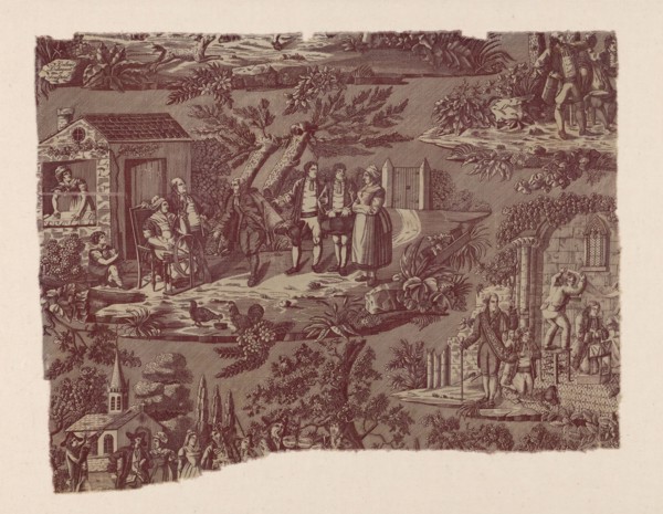 La Noce de Campagne (The Country Wedding) (Furnishing Fabric), France, c. 1820. Designed by Delmes after engraving by Jean Pierre Marie Jazet after Hippolyte Lecomte.
