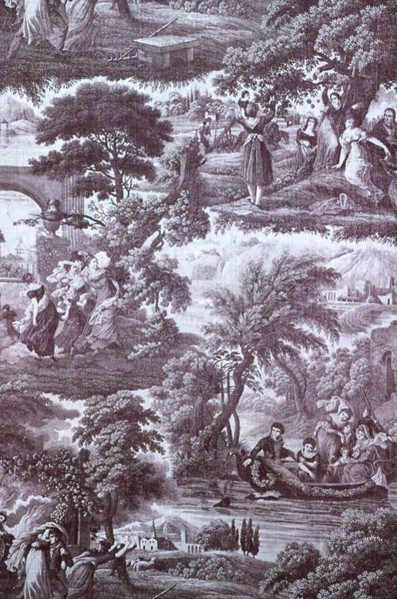 Les Nouveaux Elements (Furnishing Fabric), Nantes, c. 1815.