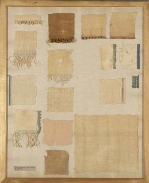Mummy Wrapping Fragments, Egypt, Roman period (30 B.C.- 641 A.D.)/Arab period (641-969), 1st/8th century.