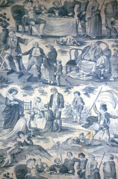 Shakespeare's Seven Ages (of Man) (Furnishing Fabric), England, c. 1805. Engraved by John Slack after paintings by Robert Smirke.