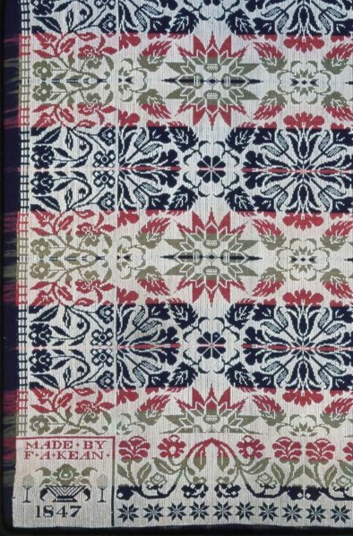 Coverlet, Indiana, 1847.
