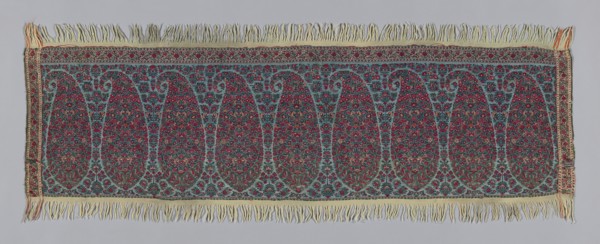 Shawl Border Fragment, India, 1815/20.
