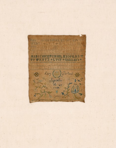 Sampler, United States, 1704.